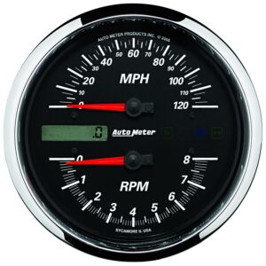 5 in. DIRECT FIT TACHOMETER/SPEEDOMETER COMBO, 8K RPM/120 MPH, BLACK, PRO-CYCLE