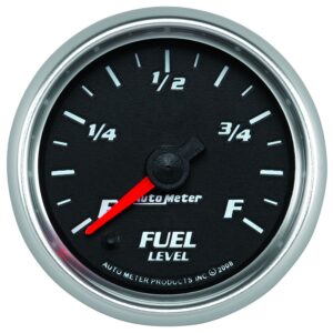 2-1/16 in. FUEL LEVEL, PROGRAMMABLE 0-280 O, BLACK, PRO-CYCLE