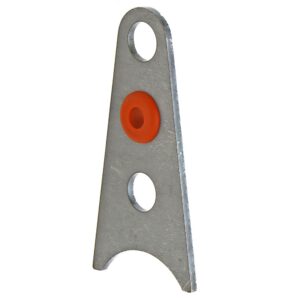 HEDMAN HEDDERS WELD-ON STYLE, UNIVERSAL FLAT EXHAUST HANGER BRACKET; 2-1/2 IN. EXHAUST PIPE; LASER-CUT, MILD STEEL CONSTRUCTION; INCLUDES HIGH TEMPERATURE RUBBER GROMMET.