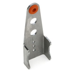 HEDMAN HEDDERS WELD-ON STYLE, UNIVERSAL 90 DEGREE EXHAUST HANGER BRACKET; 2-1/2 IN. EXHAUST PIPE; LASER-CUT, MILD STEEL CONSTRUCTION; INCLUDES HIGH TEMPERATURE RUBBER GROMMET.