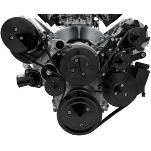 Chevy LS All Inclusive Black Pro Track Serpentine System (AC/PS/ALT)