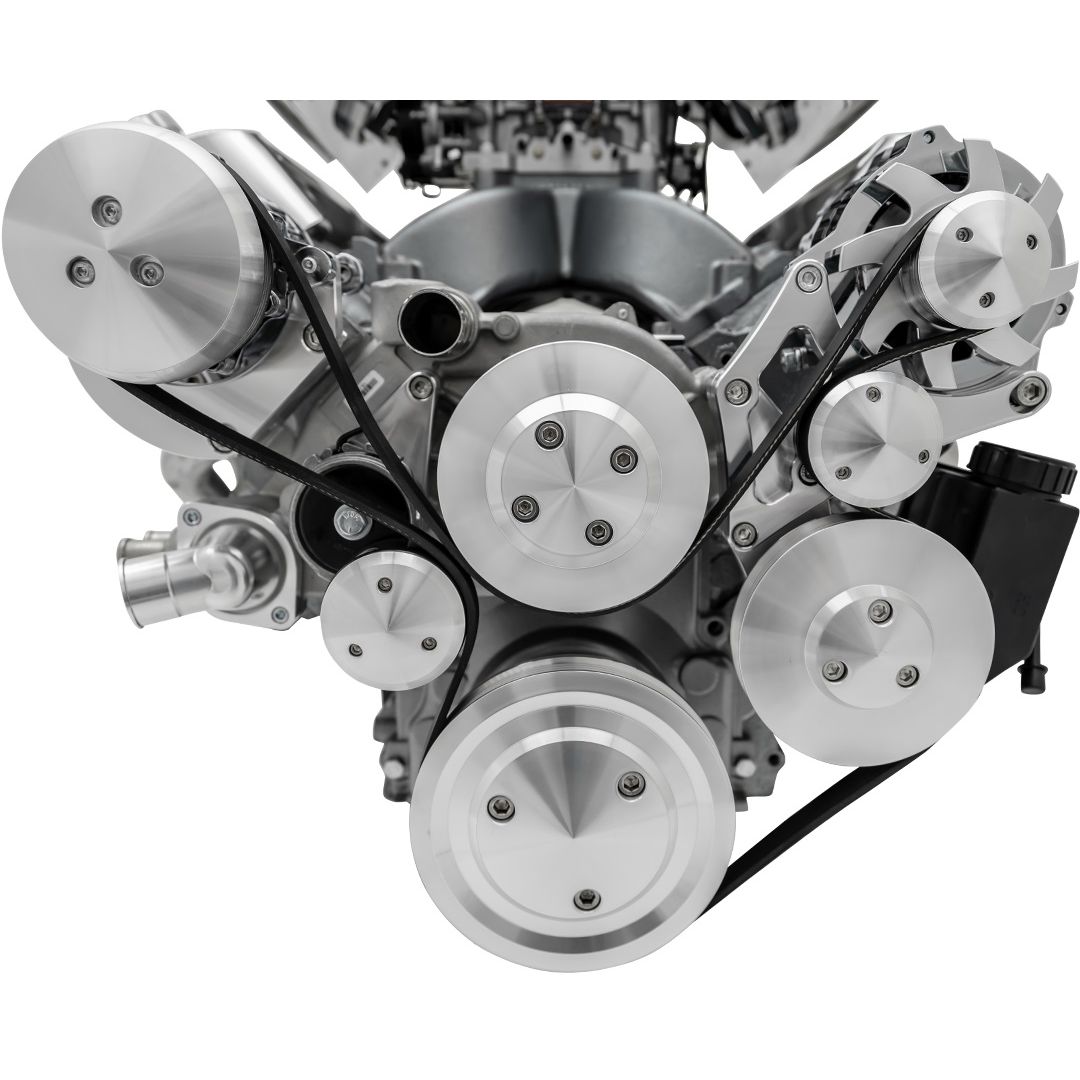 Chevy LS All Inclusive Chrome Pro Track Serpentine System (AC/PS/ALT)