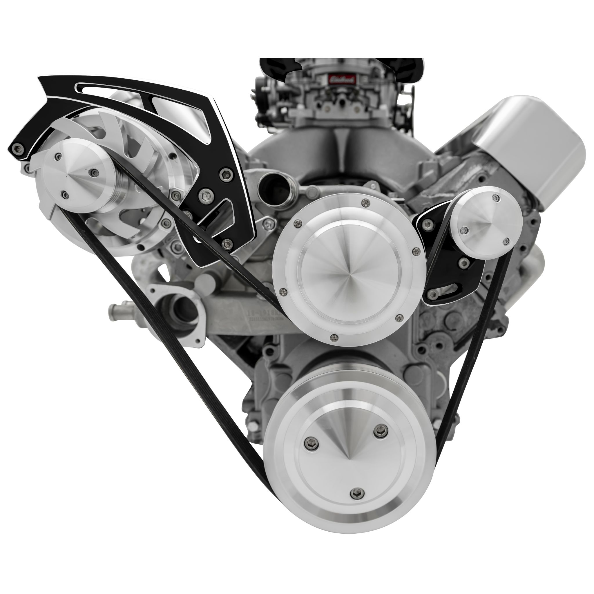 Chevy LS Style Track - Alternator Only - Black Onyx