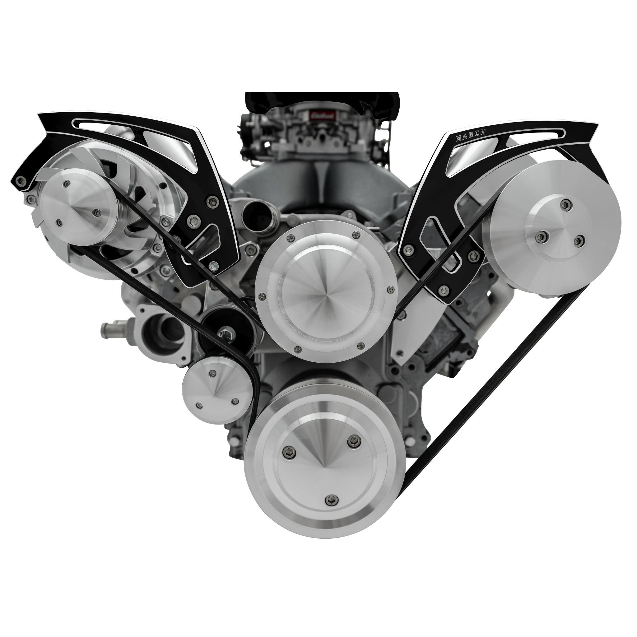 Chevy LS Style Track - PS & ALT - Black Onyx