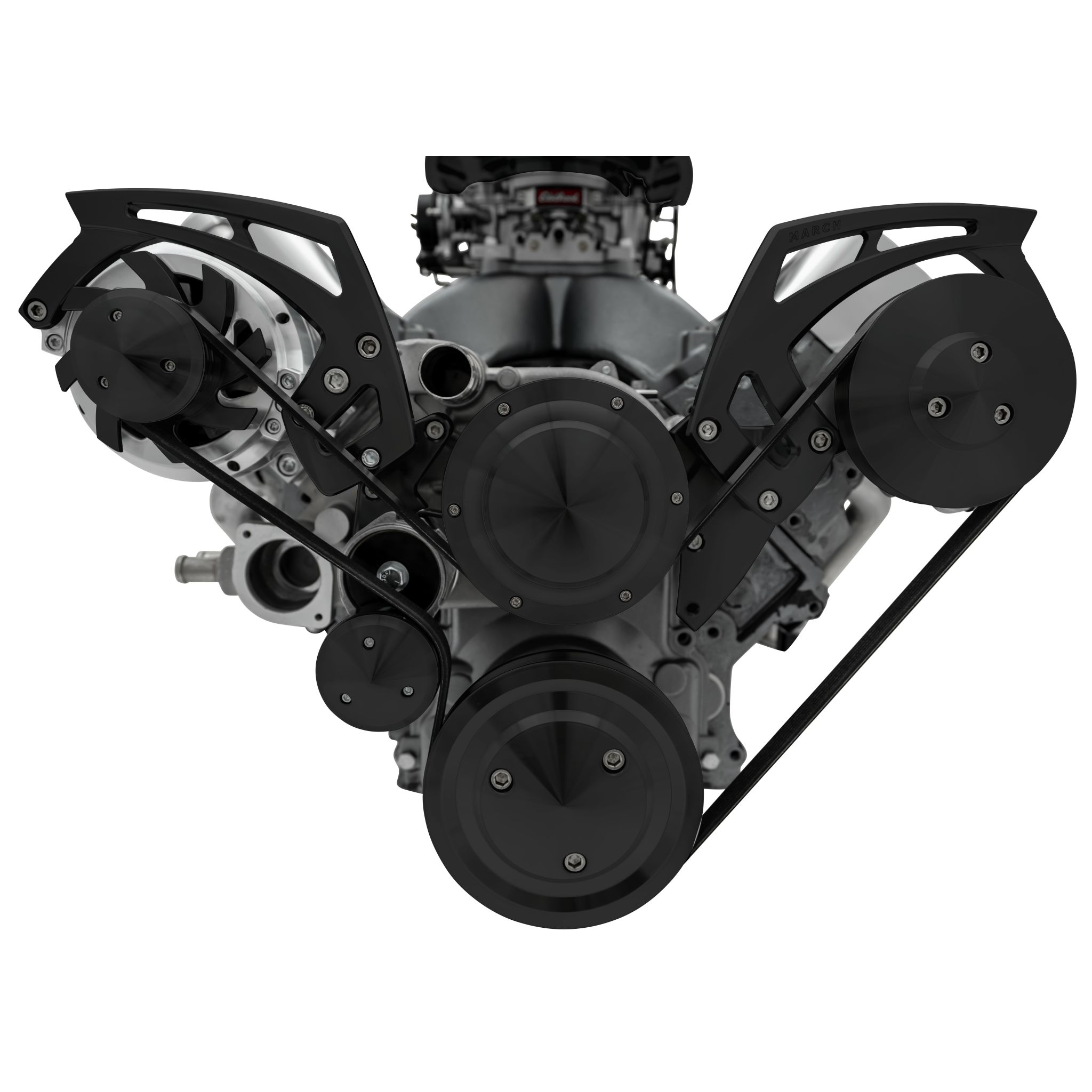 Chevy LS Style Track - PS & ALT - Black