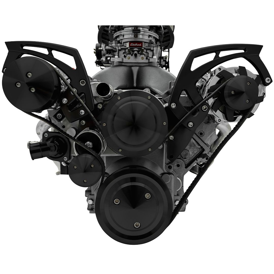 Chevy LS Black Style Track Serpentine Kit (AC/PS/ALT)