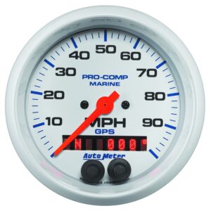 3-3/8 in. GPS SPEEDOMETER, 0-100 MPH, MARINE WHITE