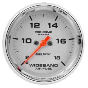2-5/8 in. WIDEBAND AIR/FUEL RATIO, ANALOG, 8:1-18:1 AFR, MARINE CHROME