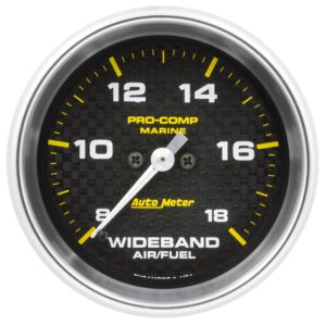 2-5/8 in. WIDEBAND AIR/FUEL RATIO, ANALOG, 8:1-18:1 AFR, MARINE CARBON FIBER