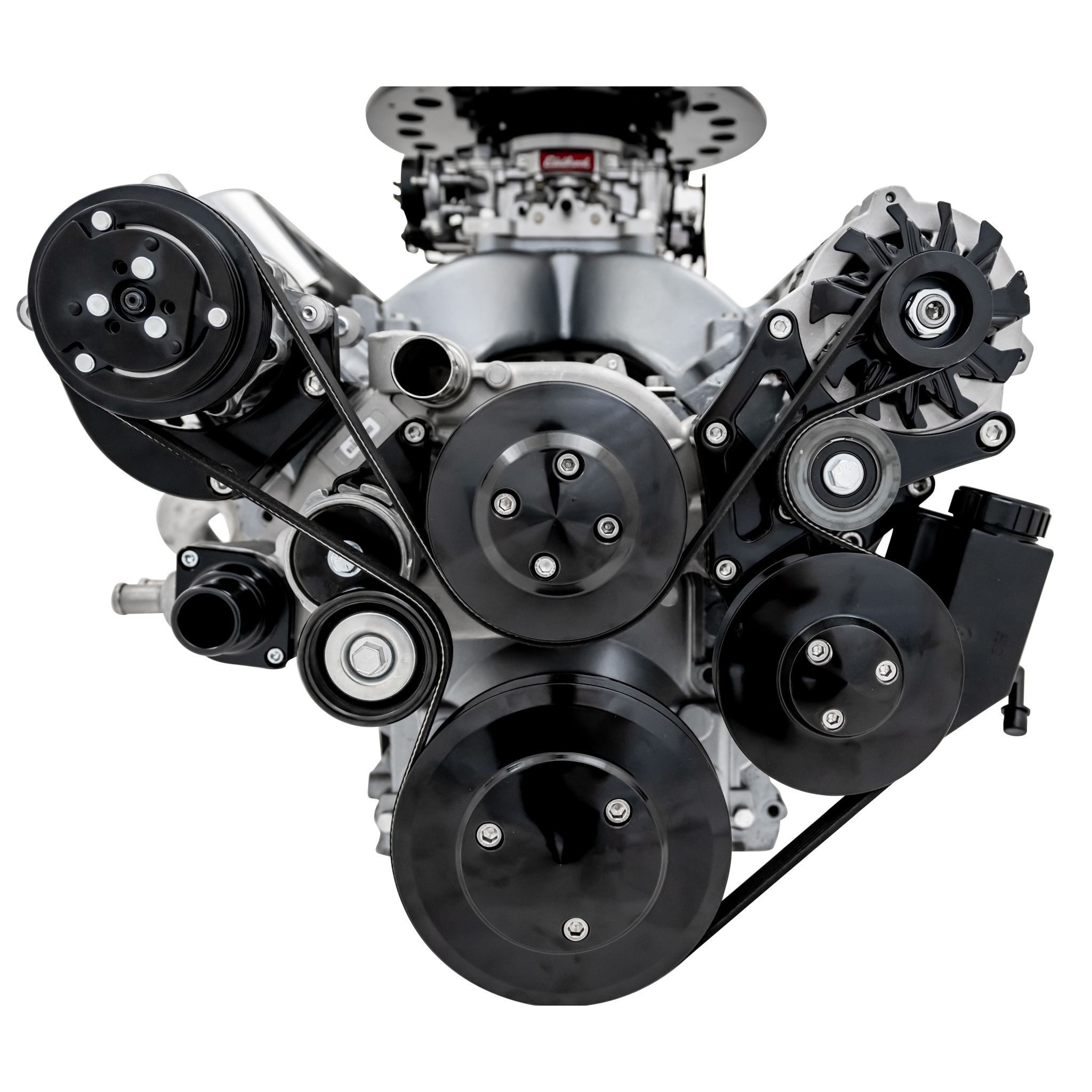 Chevy LS Black Style Track Serpentine Kit (AC/PS/ALT)