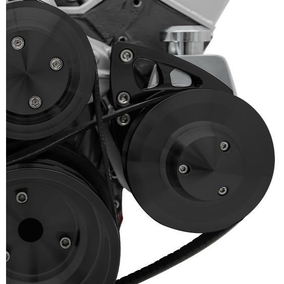 Big Block Chevy Ultra Power Steering Bracket - LWP - Black