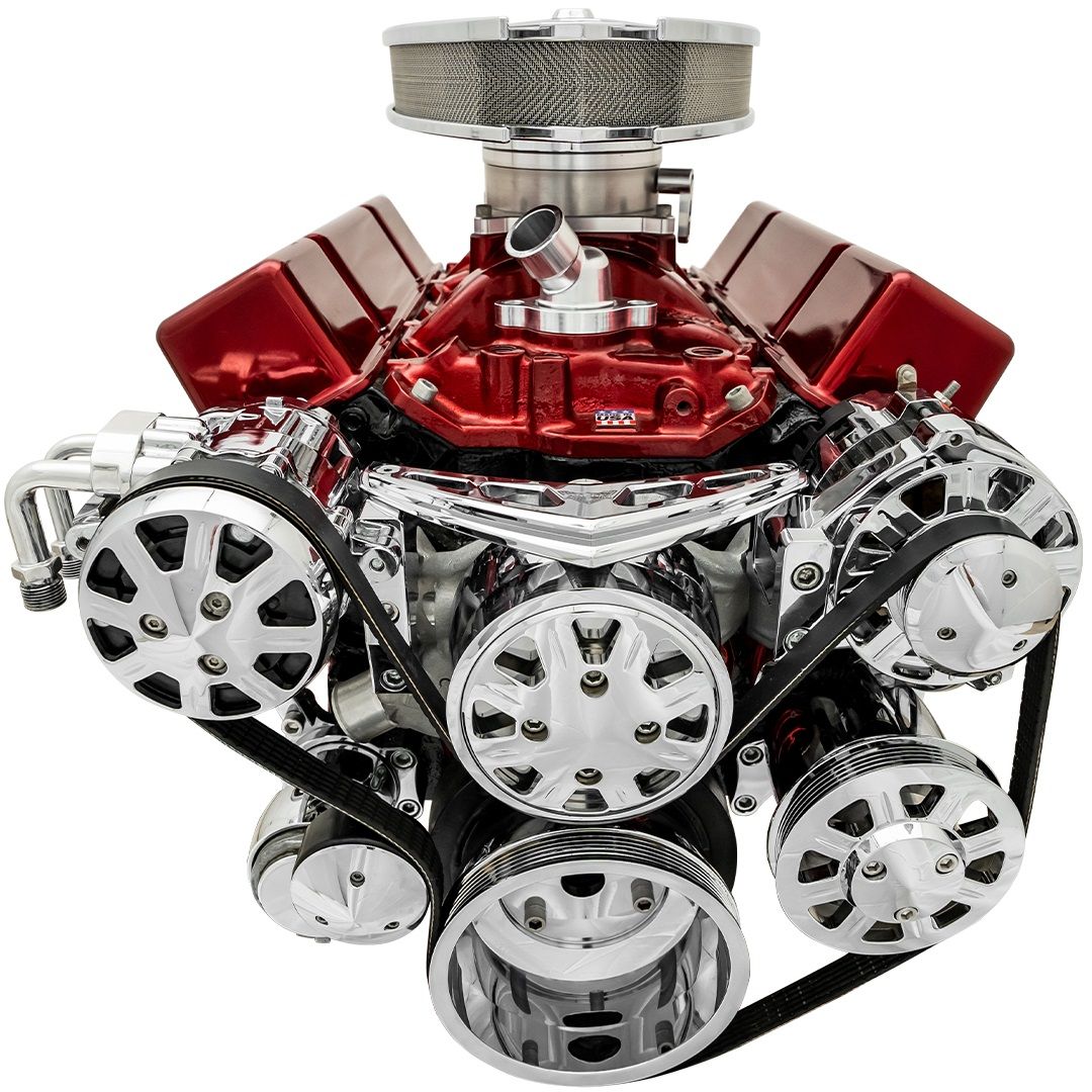 Small Block Chevy Chrome Ultra Track Serpentine Kit (AC/PS/ALT)