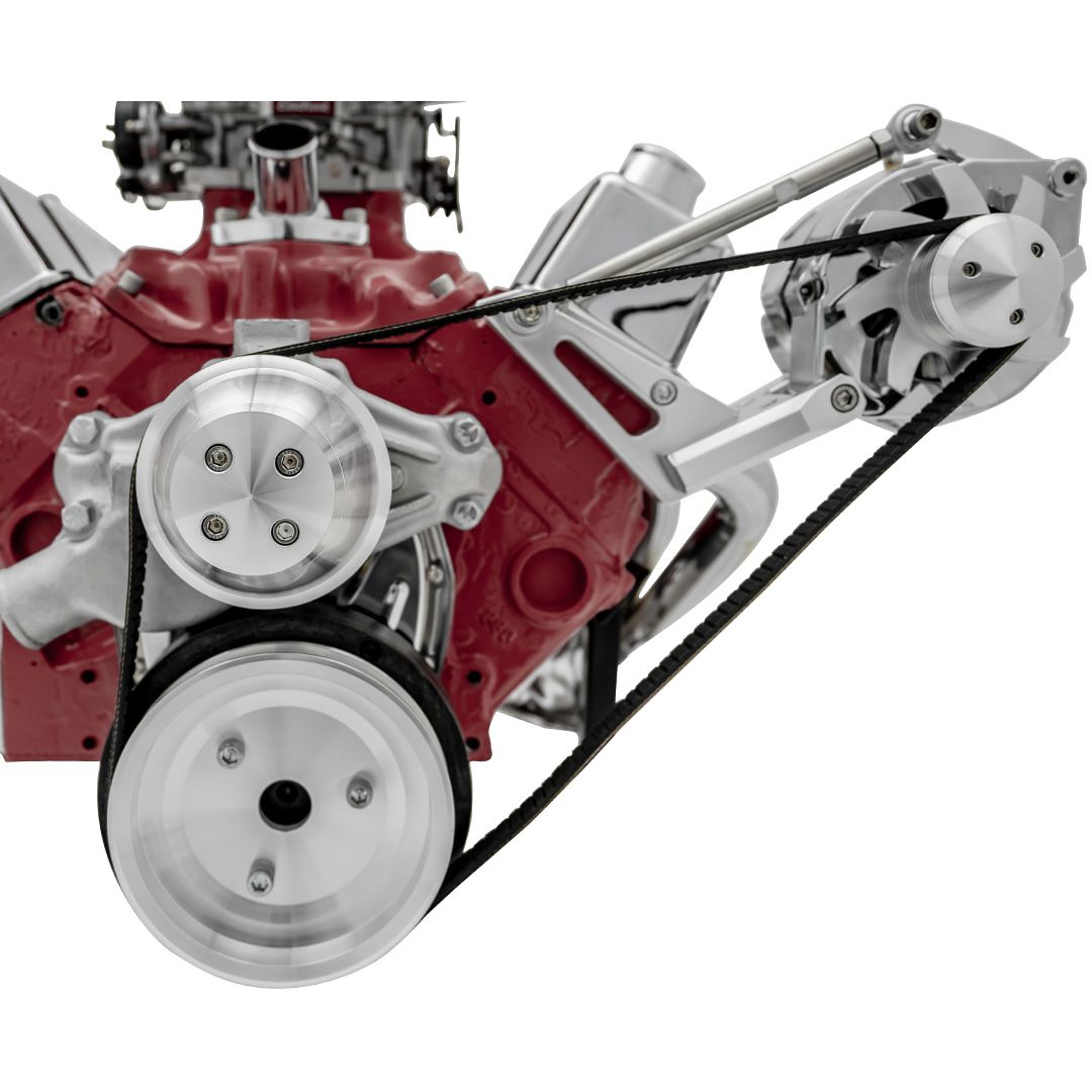 Small Block Chevy High Flow Serpentine Conversion Deluxe - Outward - ALT Only