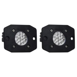RIGID Ignite Back-Up Kit, Diffused Lens, Flush Mount, Black Housing, Pair