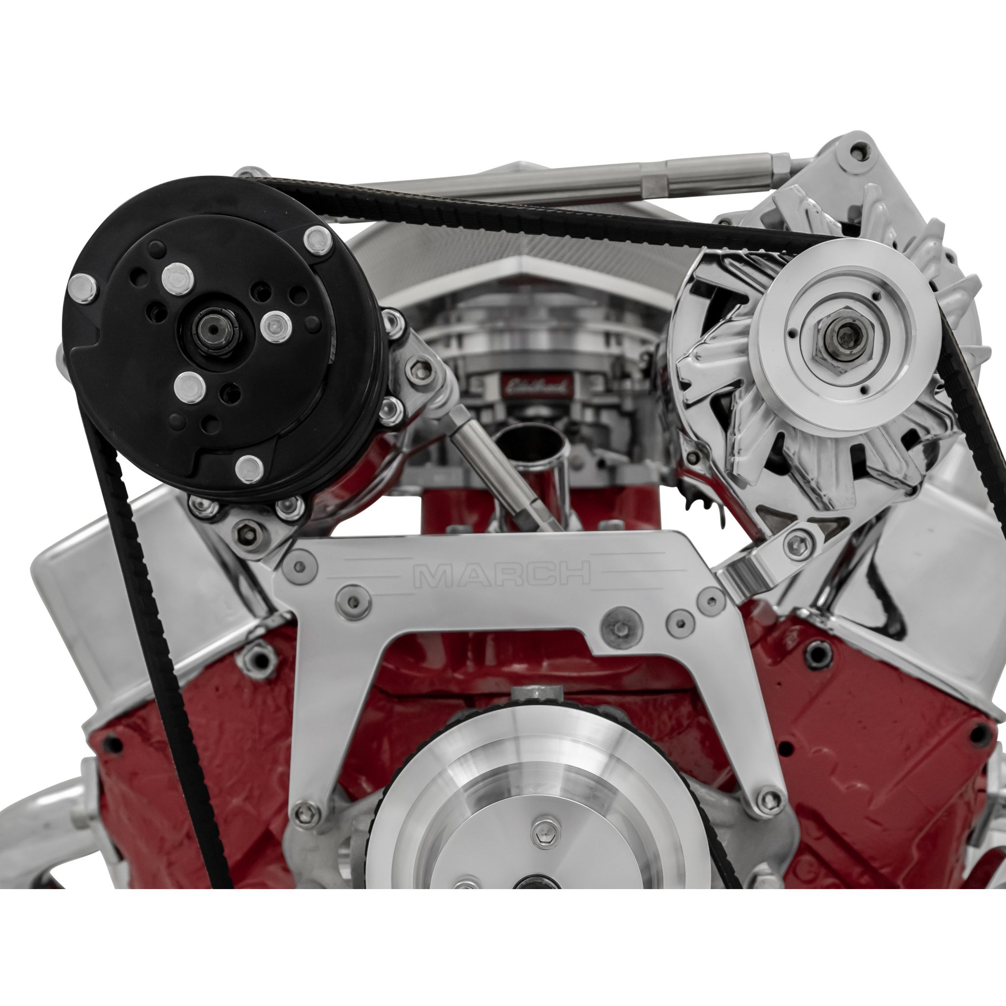 Small Block Chevy High Mount AC & ALT Bracket - SWP