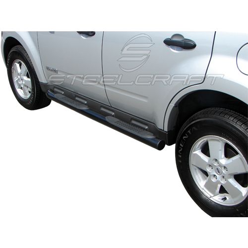 Steelcraft - 3 in. Round Sidebars - Black - 211300