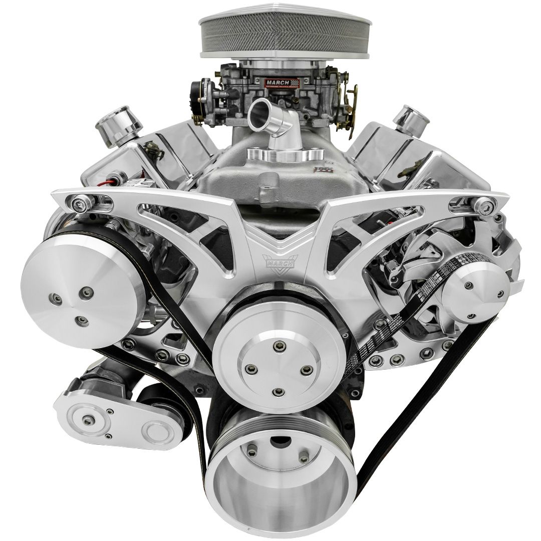 Big Block Chevy Style Track Serpentine System - AC & ALT