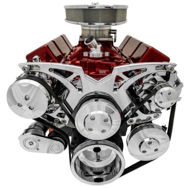 Big Block Chevy Chrome Style Track Serpentine Kit (AC/PS/ALT)