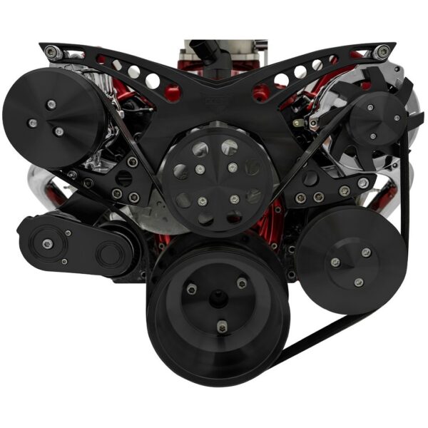 Big Block Chevy Revolver Serpentine System - AC & PS - GMT2 - Black