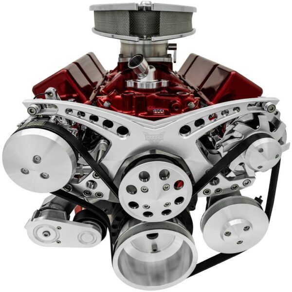 Big Block Chevy Revolver Serpentine System - AC & PS - GMT2 - Chrome