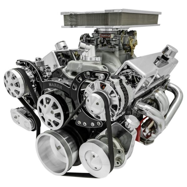 Small Block Chevy Black Onyx Sport Track Serpentine Kit (AC/PS/ALT)