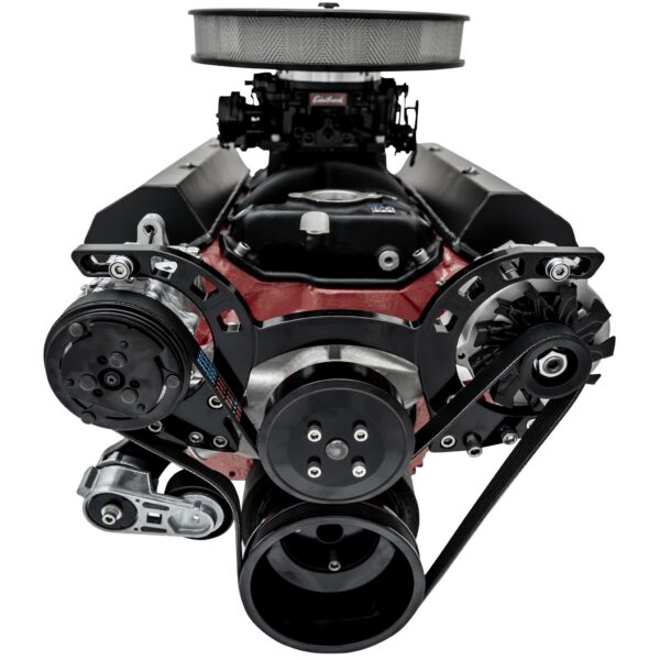 Big Block Chevy Sport Track Custom Serpentine System - AC & ALT - Black