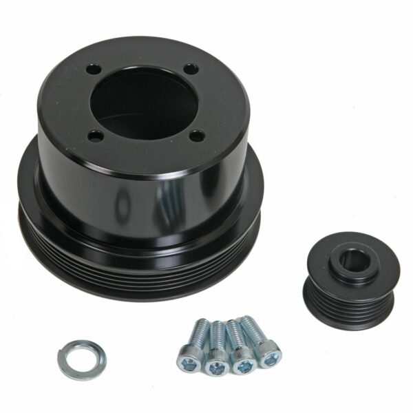Ford 3.8L Serpentine Pulley Kit - Black