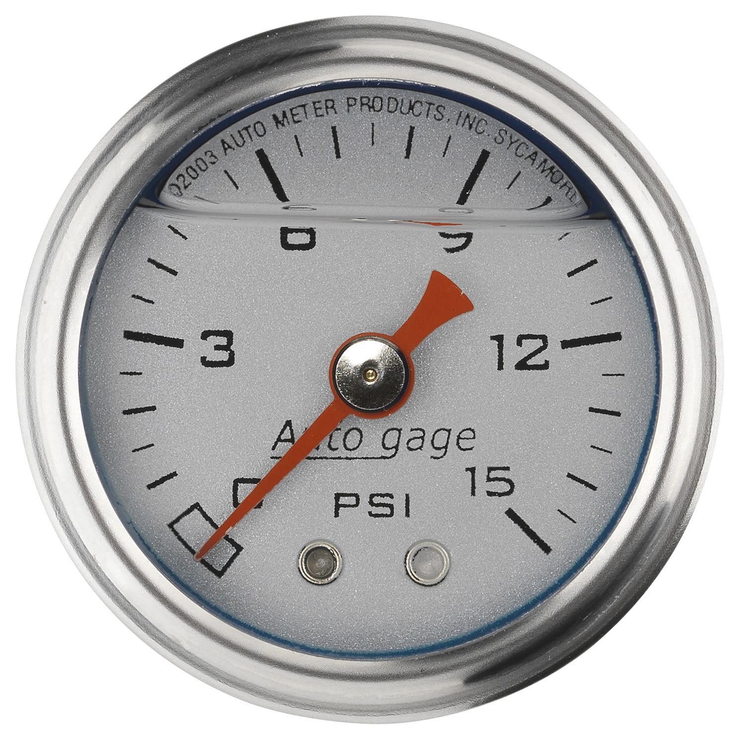 1-1/2 in. PRESSURE, 0-15 PSI, SILVER