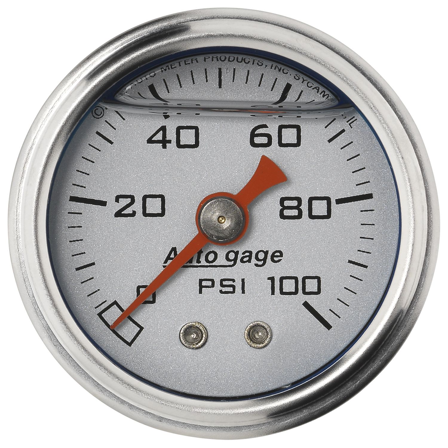 1-1/2 in. PRESSURE, 0-100 PSI, SILVER