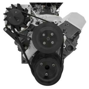 Small Block Chevy Serpentine Conversion Deluxe - Alternator Only - Black