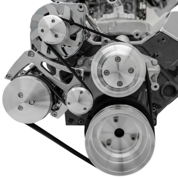 Small Block Chevy High Flow Serpentine Conversion Ultra - AC & ALT