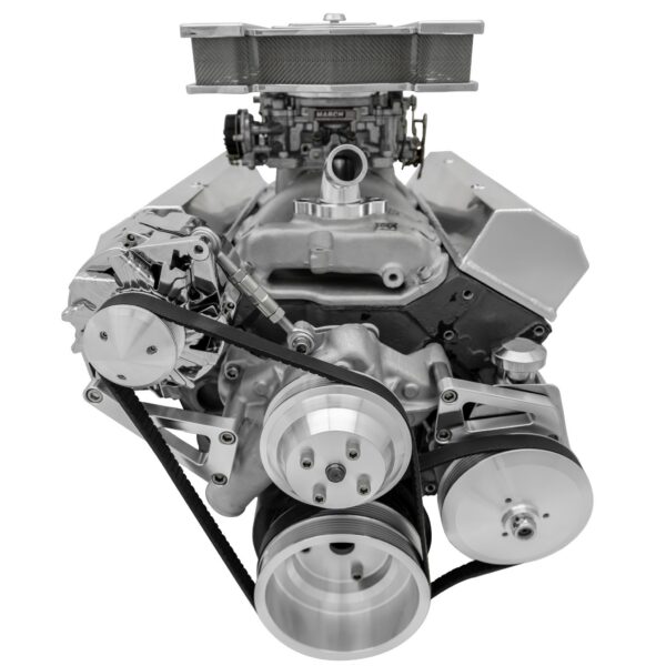 Small Block Chevy High Flow Serpentine Conversion - PS & ALT - Saginaw-Press