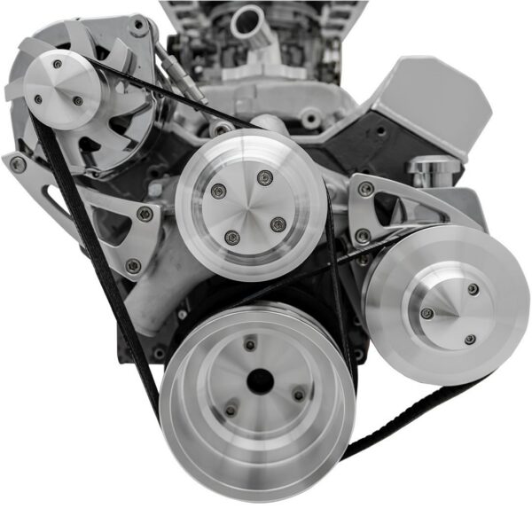 Small Block Chevy Serpentine Conversion Ultra - LWP - PS & ALT - Saginaw-Press