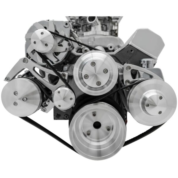Small Block Chevy Serpentine Conversion Ultra - AC & PS - Saginaw-Metric - 7176