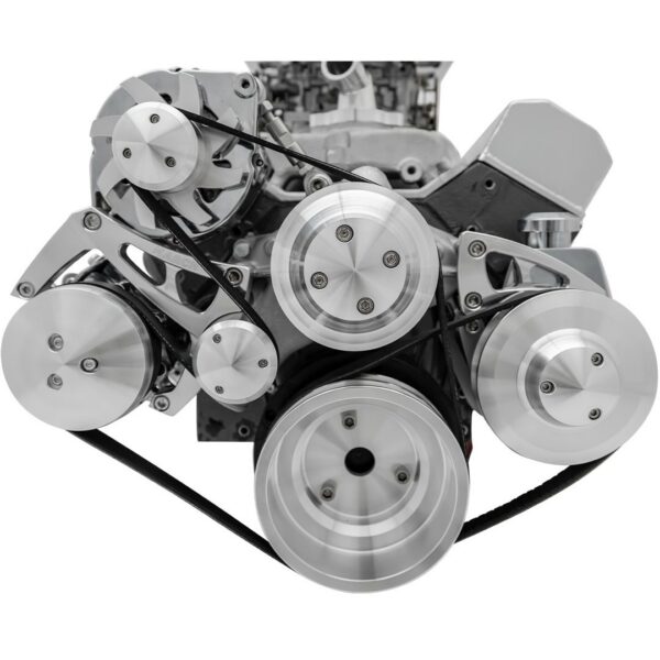 Small Block Chevy Serpentine Conversion Ultra - AC & PS - Saginaw-Press - 7176