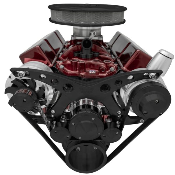 Big Block Chevy Revolver Serpentine System - PS & ALT - Billet-Key - Black