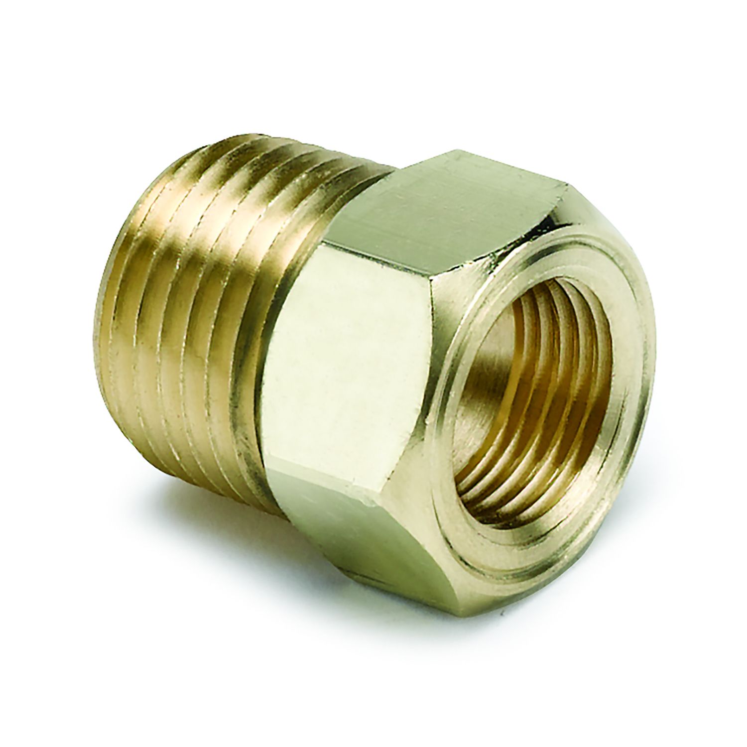 FITTING, ADAPTER, 1/2-1/16 in. NPT MALE, BRASS, FOR MECH.TEMP. GAUGE