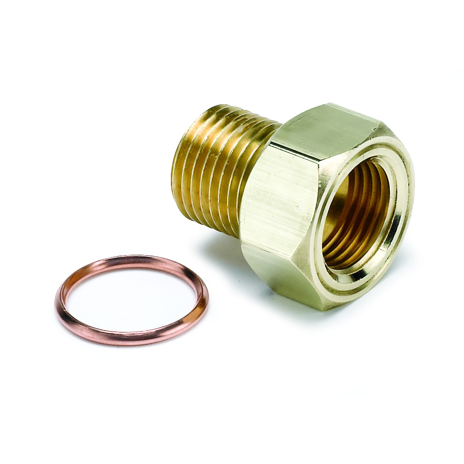 FITTING, ADAPTER, M16X1.5 MALE, BRASS, FOR MECH. TEMP. GAUGE