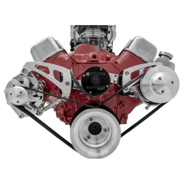 Small Block Chevy Serpentine Conversion Ultra - EWP - PS & ALT - Saginaw-Press