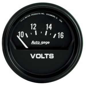 2-5/8 in. VOLTMETER, 10-16V, AUTO GAGE
