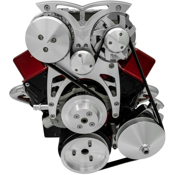 Big Block Chevy Style Track - Street Rod - AC & PS - SAGINAW, CHROME