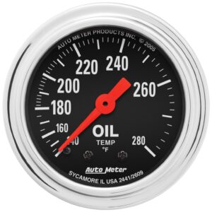 2-1/16 in. OIL TEMPERATURE, 140-280 Fahrenheit, TRADITIONAL CHROME