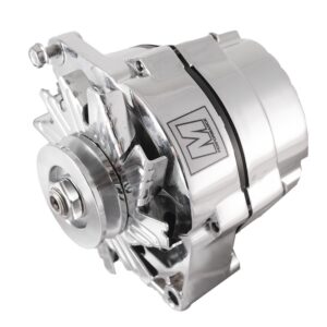 March Ultra Series 10SI Alternator, 100 Amp, 12V, 1 Wire Install, Polished
