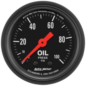 2-1/16 in. OIL PRESSURE, 0-100 PSI, Z-SERIES