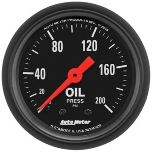 2-1/16 in. OIL PRESSURE, 0-200 PSI, Z-SERIES