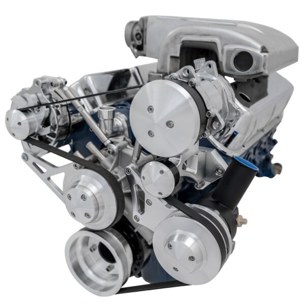 Small Block Ford High Flow Serpentine Conversion Ultra - 351W - AC & PS-Mustang