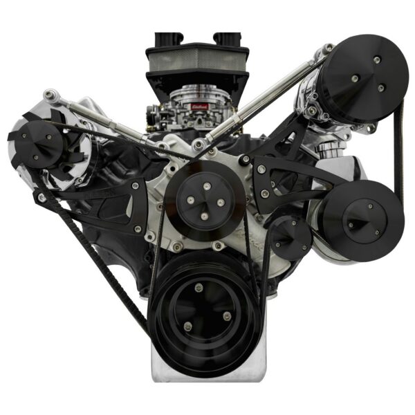 Big Block Ford Serpentine Conversion Ultra - AC & PS - 508 - Saginaw-Key - Black