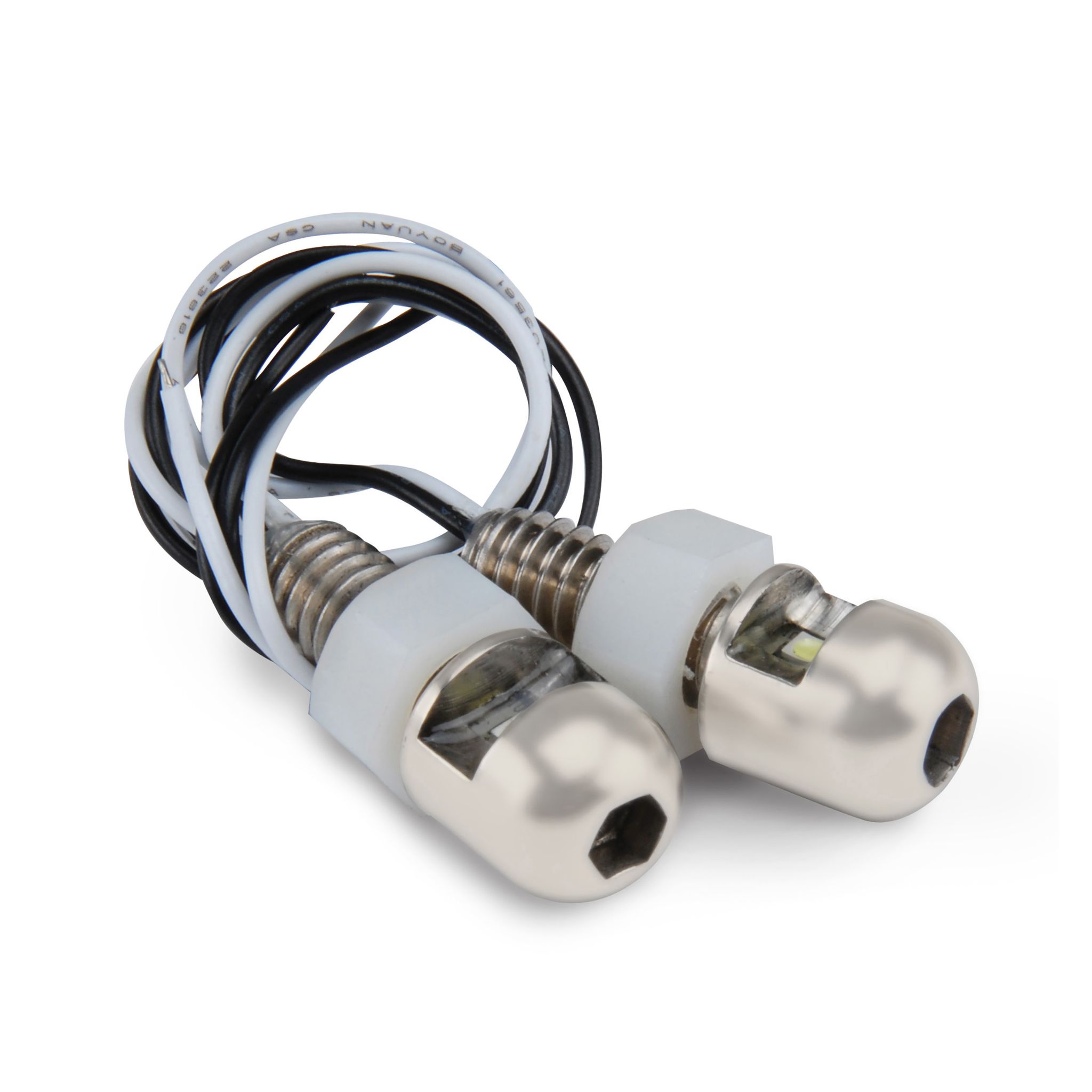 DEI 30302 Lite'N Boltz LED License Plate Lighting Kit Satin 2-Pack 030302