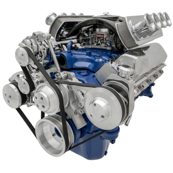Ford 351 Cleveland Serpentine Conversion; AC & PS; PS-Saginaw