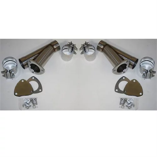 Granatelli Manual Exhaust Cutouts - Stainless Steel - Slip Fit